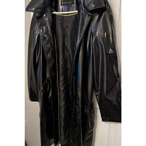 Shiny Black Raincoat